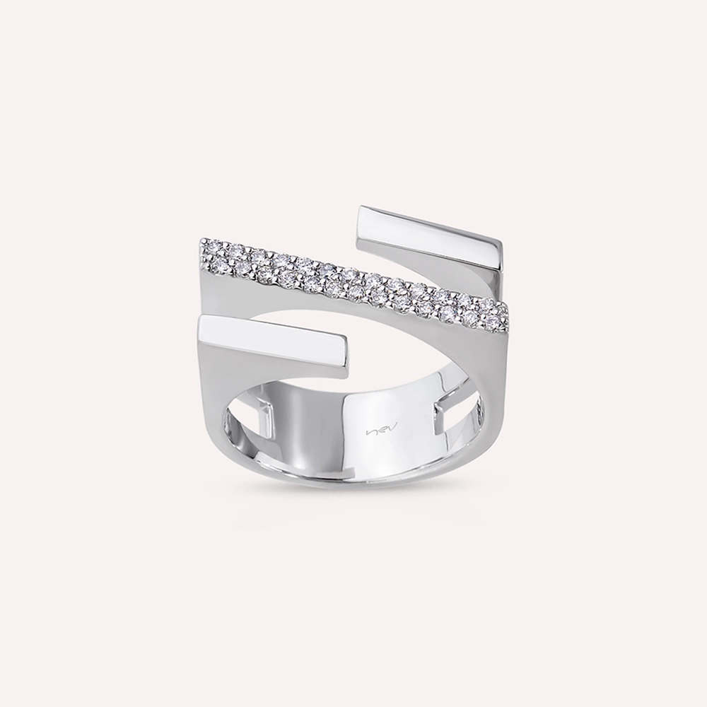 Keen Bold 0.27 CT Diamond White Gold Ring - Nev Jewellery (1)
