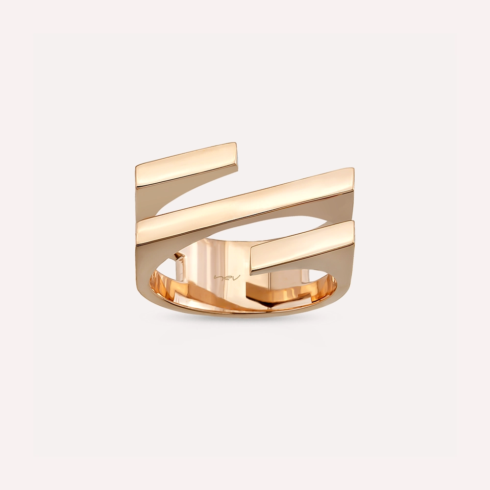 Keen Bold Rose Gold Ring - 1