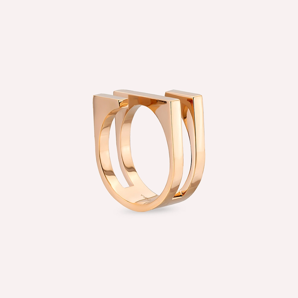 Keen Bold Rose Gold Ring - 4