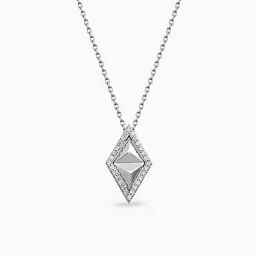 Kiara 0.13 CT Diamond White Gold Necklace - Nev Jewellery (1)