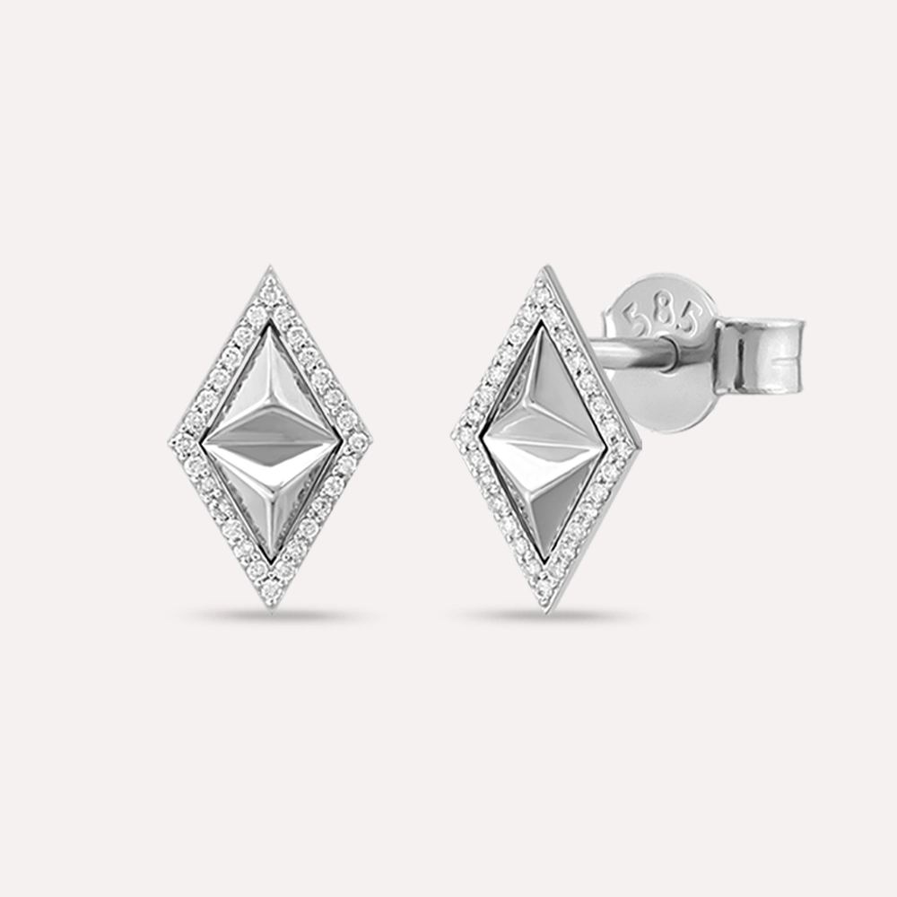 Kiara 0.25 CT Diamond White Gold Earring - Nev Jewellery (1)