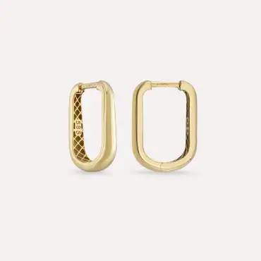 Klip Yellow Gold Earring - Nev Jewellery (1)