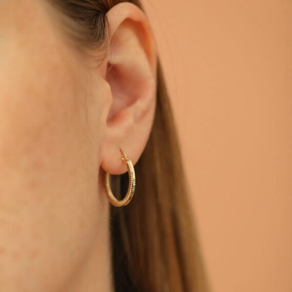 Koen Yellow Gold Hoop Earring - Nev Jewellery