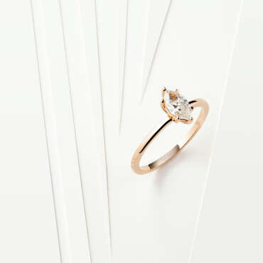 Kyra 0.50 CT Marquise Cut Diamond Rose Gold Ring - Nev Jewellery