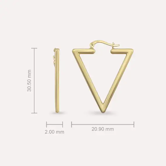 Lea Yellow Gold Earring - 2