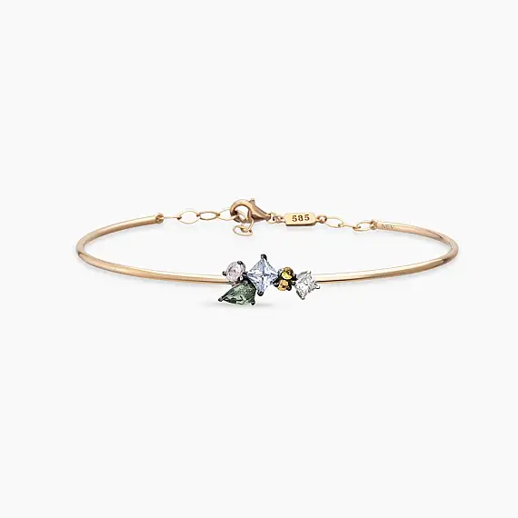 Lily 0.88 CT Multicolor Sapphire and Diamond Rose Gold Bracelet - 1