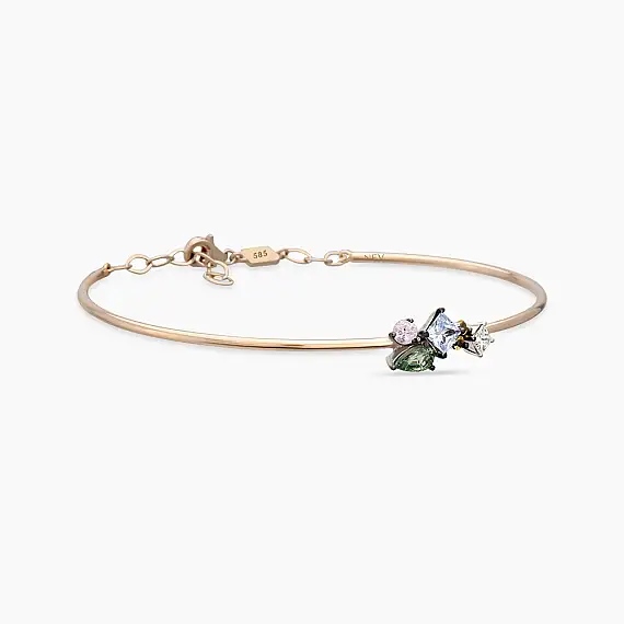 Lily 0.88 CT Multicolor Sapphire and Diamond Rose Gold Bracelet - 3