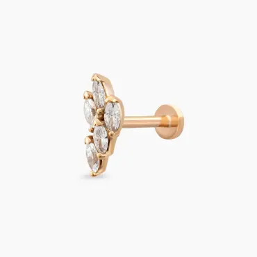 Lindi Marquise Cut Diamond Rose Gold Piercing - Nev Jewellery (1)