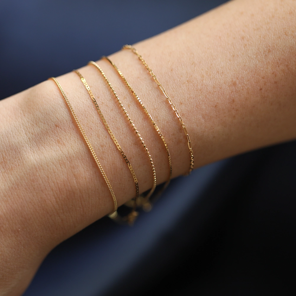 Linea Yellow Gold Italian Bracelet - 4