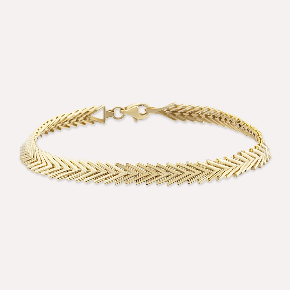 Liora Yellow Gold Bracelet - Nev Jewellery (1)