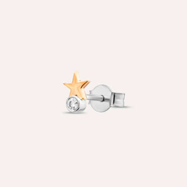 Little Star 0.04 CT Diamond Mini Single Earring - Nev Jewellery