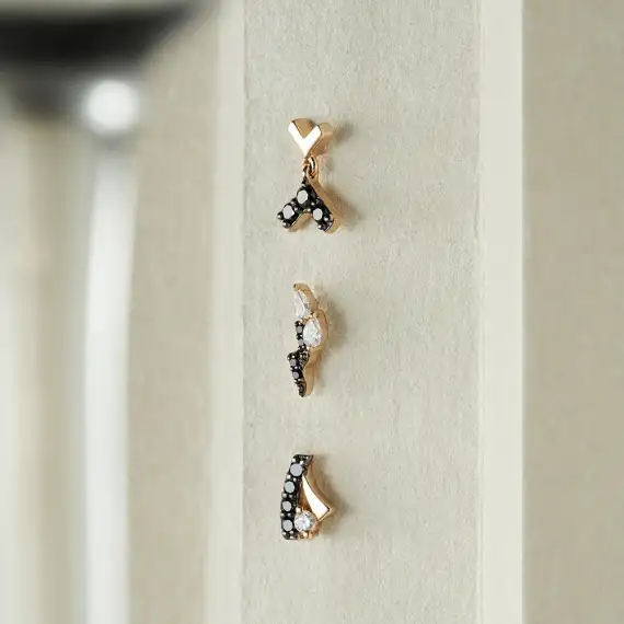 Liv Black Diamond Rose Gold Piercing - 3