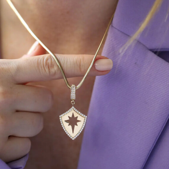 Lodestar Yellow Gold Pendant/Charm - Nev Jewellery