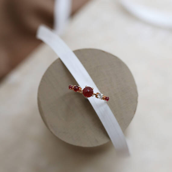 Lola 1.20 CT Ruby and Diamond Rose Gold Ring - 3