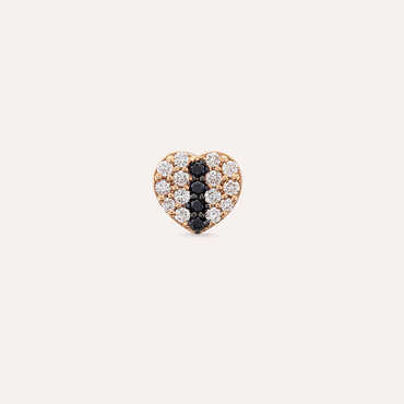 Love 0.23 CT Black Diamond Rose Gold Single Earring - Nev Jewellery