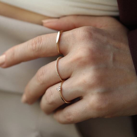 Luce Yellow Gold Ring - Nev Jewellery