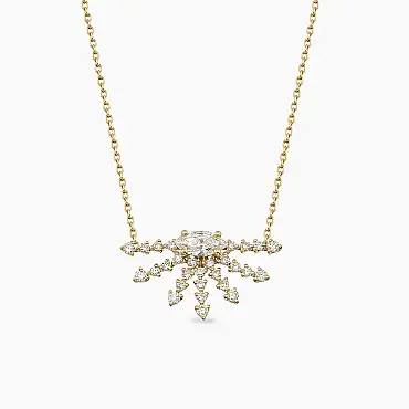 Lumiere 0.63 CT Marquise Cut Diamond Yellow Gold Necklace - Nev Jewellery (1)