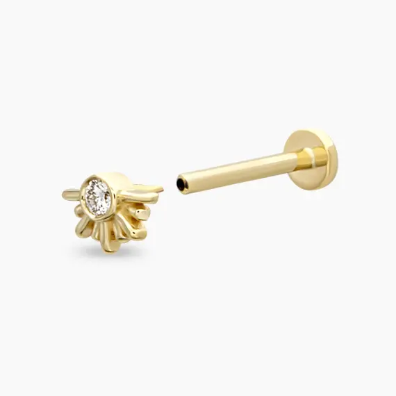 Lumos Diamond Yellow Gold Piercing - 5