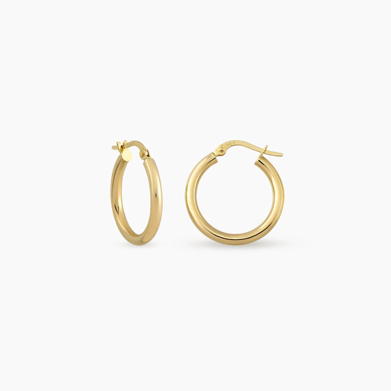 Luna XS Yellow Gold Hoop Earring - Nev Jewellery