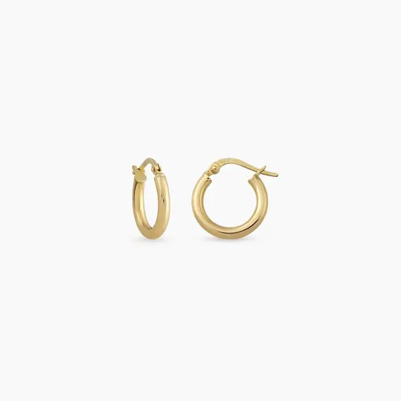 Luna XXS Yellow Gold Hoop Earring - 1