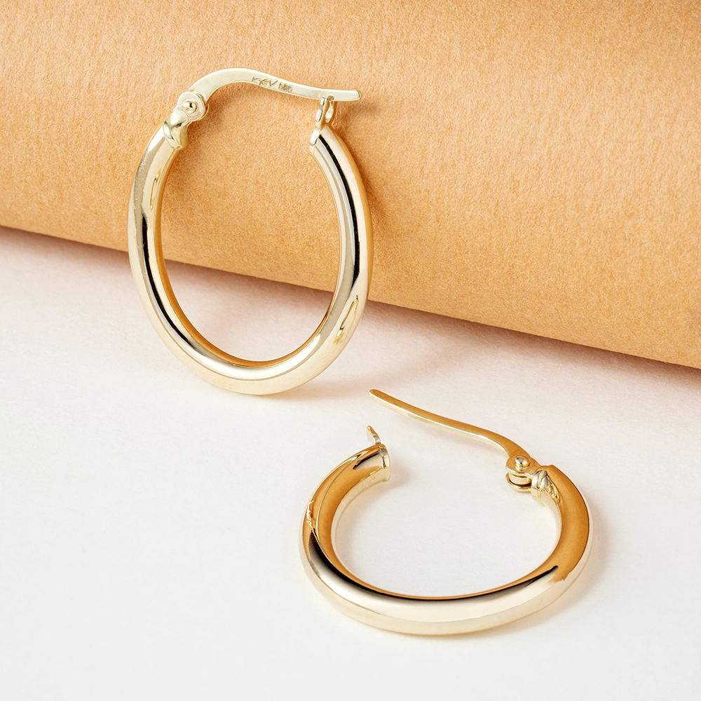 Lupe Jr. Yellow Gold Hoop Earring - Nev Jewellery (1)