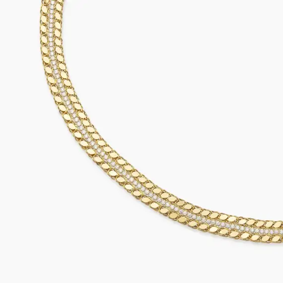 Lustre Stone Yellow Gold Necklace - 2