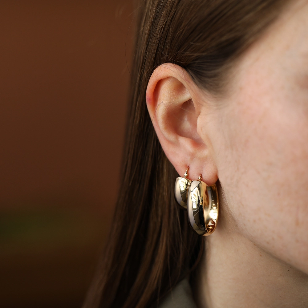 Luxe Medium Yellow Hoop Earring - 5