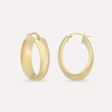 Luxe Medium Yellow Hoop Earring - Nev Jewellery (1)
