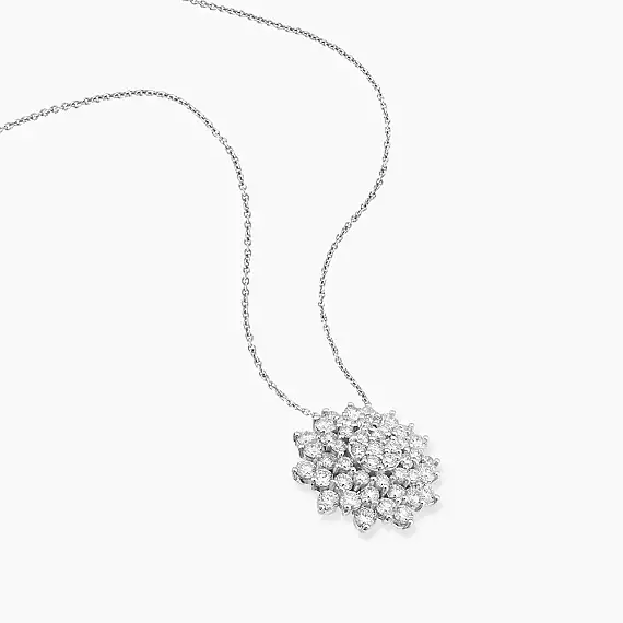 Maia 1.28 CT Diamond White Gold Necklace - 3