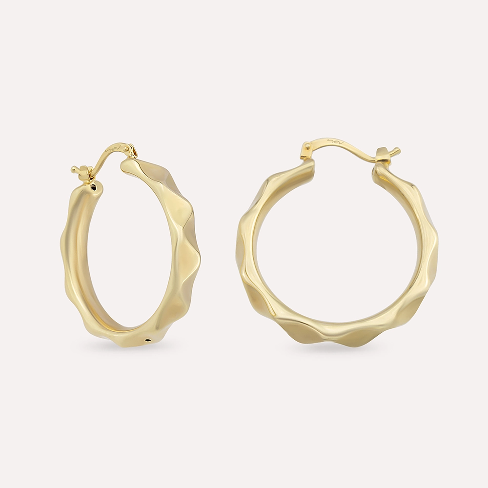 Maris Jr. Yellow Gold Italian Earring - Nev Jewellery (1)