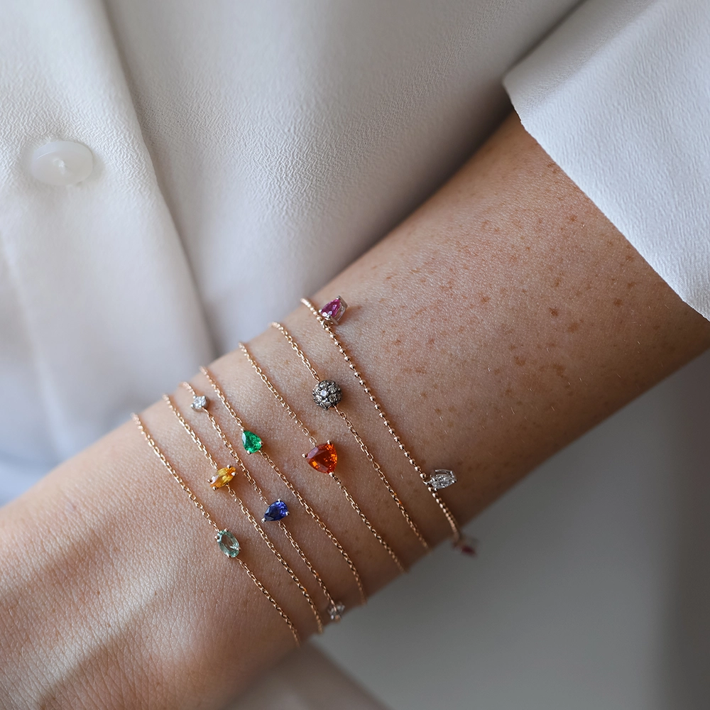 Mary 0.41 CT Ruby and Diamond Rose Gold Bracelet - Nev Jewellery (1)