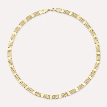 Mazel II Yellow Gold Necklace - Nev Jewellery (1)