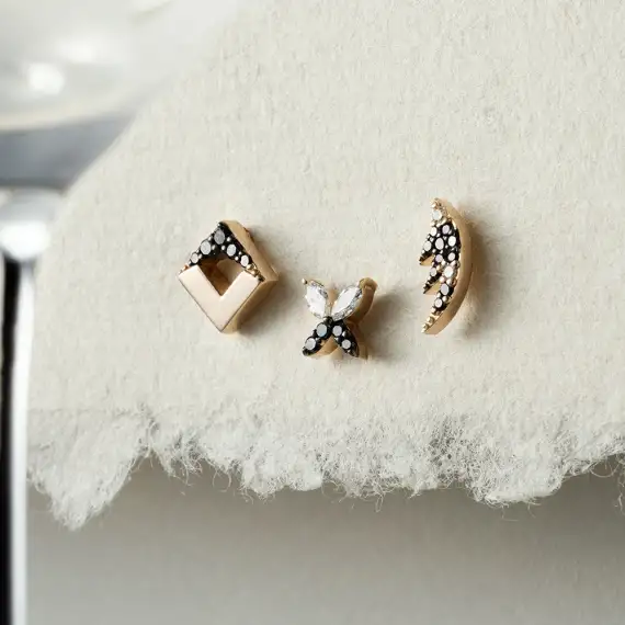 Meja Black Diamond Rose Gold Piercing - 3
