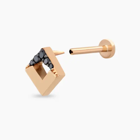 Meja Black Diamond Rose Gold Piercing - 4