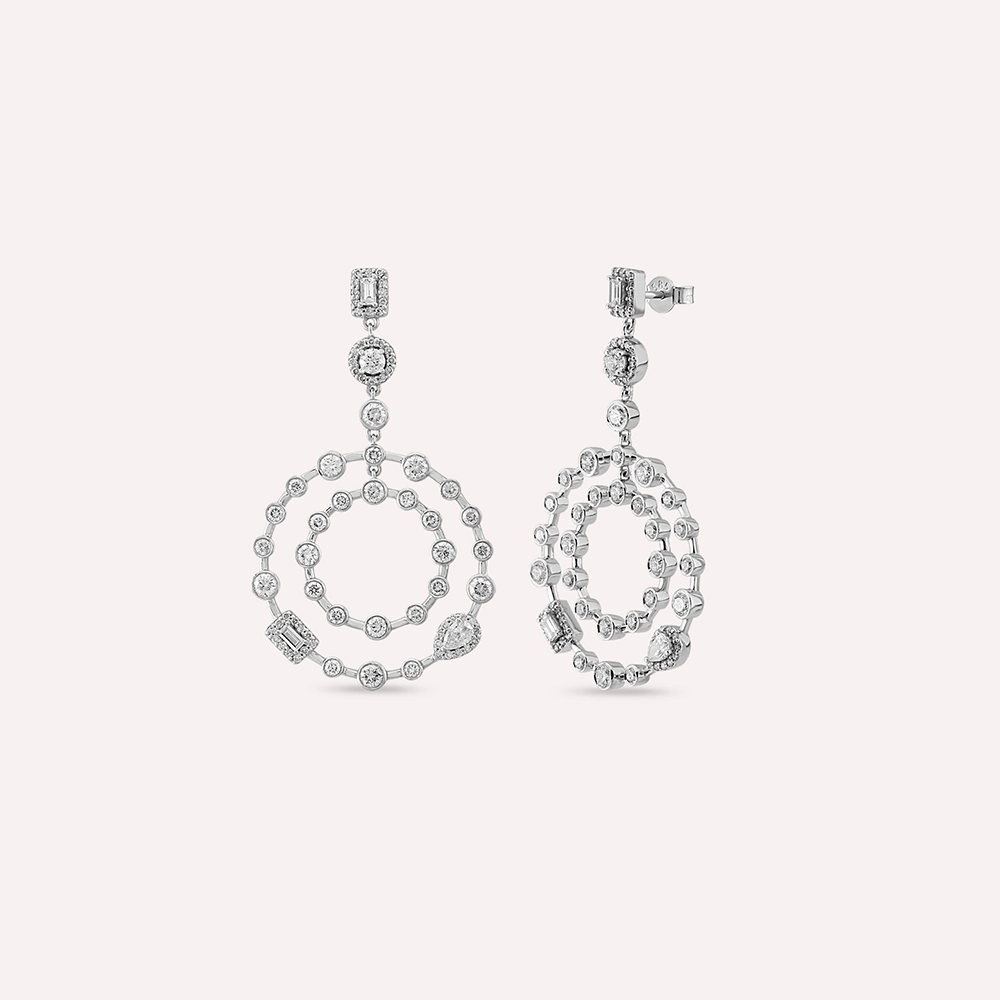 Mercury 3.41 CT Diamond White Gold Earring - Nev Jewellery (1)