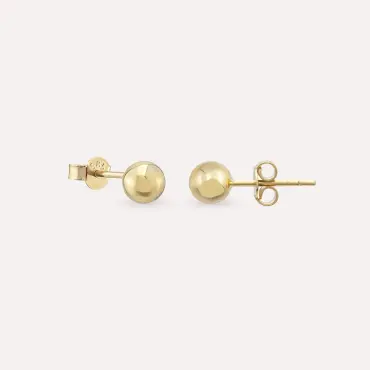 Midi Bucky Yellow Gold Earring - Nev Jewellery (1)