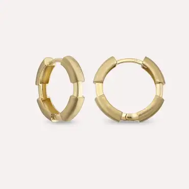 Mild II Yellow Gold Hoop Earring - Nev Jewellery (1)