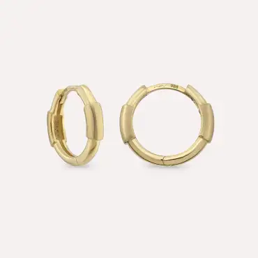 Mild Yellow Gold Hoop Earring - Nev Jewellery (1)