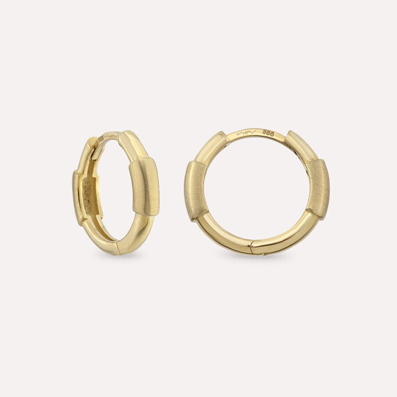Mild Yellow Gold Hoop Earring - Nev Jewellery