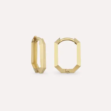 Mini Nooky Yellow Gold Hoop Earring - Nev Jewellery (1)