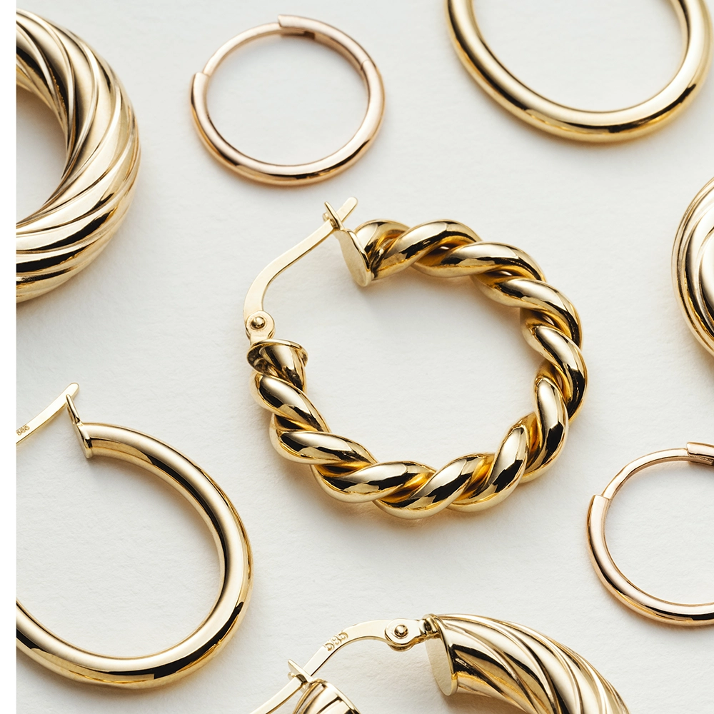 Mini Rose Gold Hoop Earring - 5