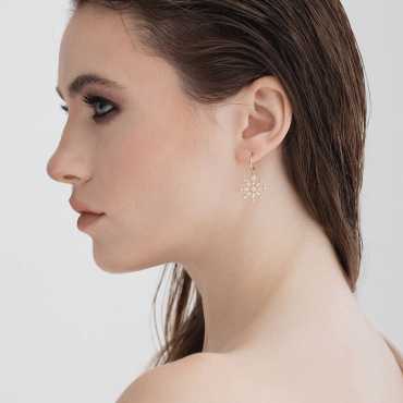 Mintaka 0.98 CT Baguette Cut Diamond Rose Gold Earring - Nev Jewellery (1)