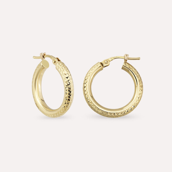Missy Yellow Gold Hoop Earring - Nev Jewellery