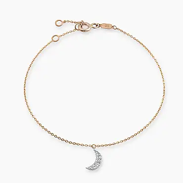 Moon Diamond Rose Gold Bracelet - Nev Jewellery (1)
