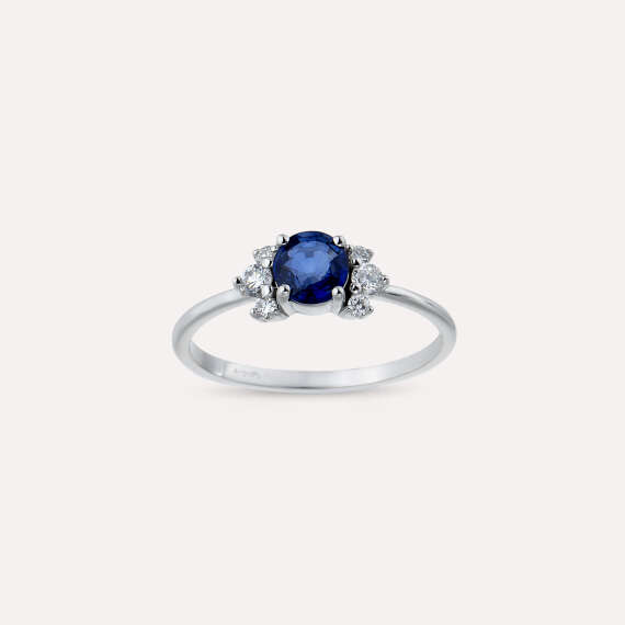 Morgan 0.84 CT Sapphire and Diamond White Gold Ring - 3
