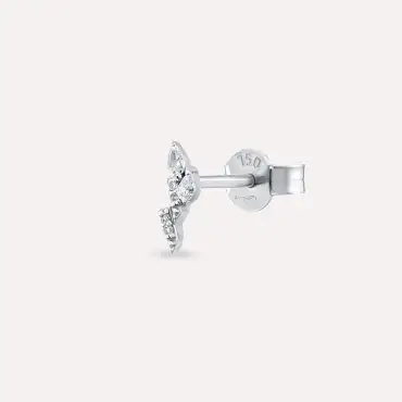 Myra Pear Cut Diamond White Gold Single Earring - Nev Jewellery (1)