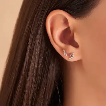 Myra Pear Cut Diamond White Gold Single Earring - Nev Jewellery (1)