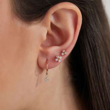 Myth Diamond Rose Gold Earring - Nev Jewellery (1)