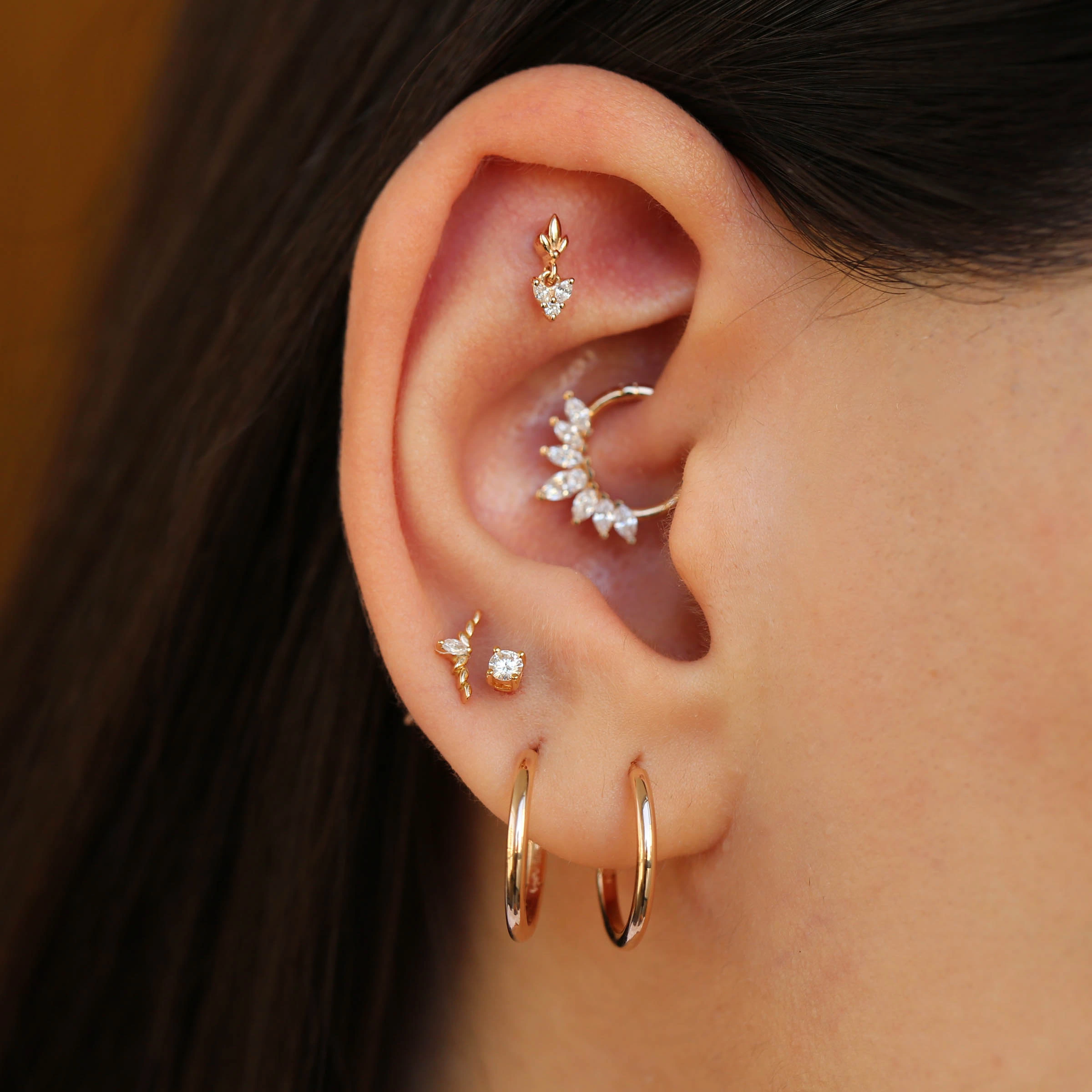 Navi Diamond Rose Gold Piercing - 1