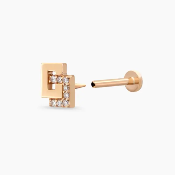 Nest Diamond Rose Gold Piercing - 4